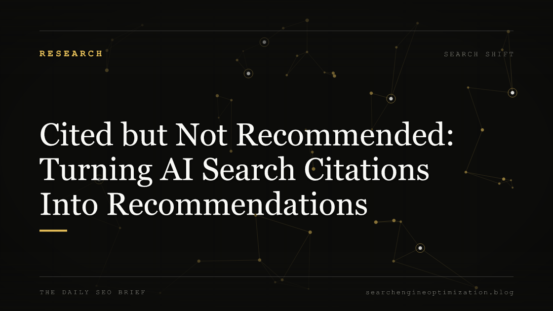 Guide cover for turning AI search citations into recommendations across AI Overviews, ChatGPT, and Perplexity.