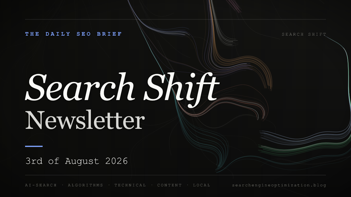 Search Shift newsletter cover for the issue dated 3 Aug 2026
