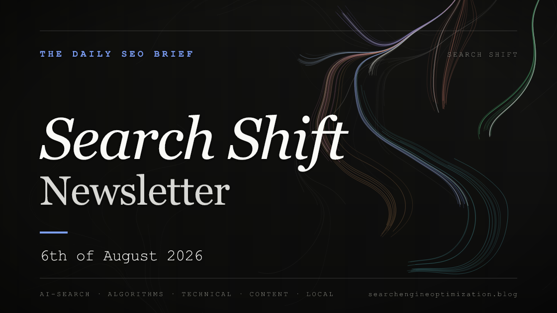 Search Shift newsletter cover for the issue dated 6 Aug 2026
