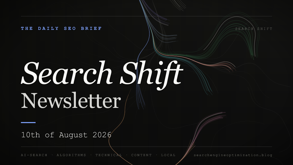 Search Shift newsletter cover for the issue dated 10 Aug 2026