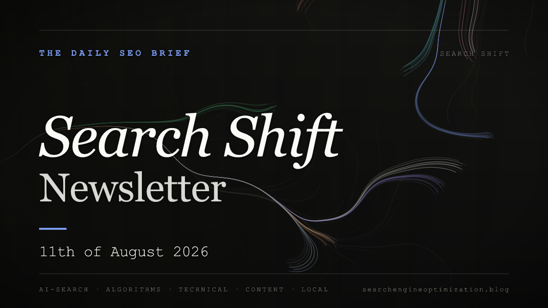Search Shift newsletter cover for the issue dated 11 Aug 2026