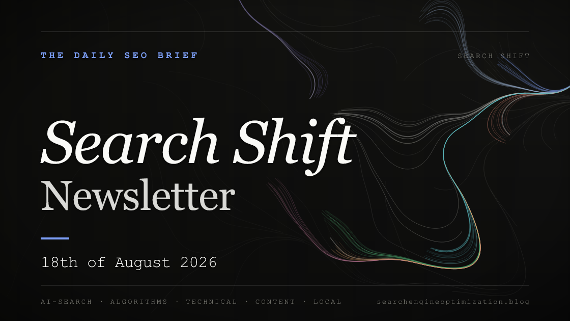 Search Shift newsletter cover for the issue dated 18 Aug 2026