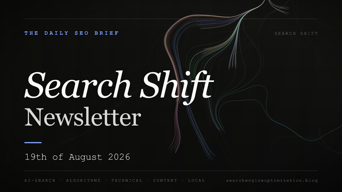 Search Shift newsletter cover for the issue dated 19 Aug 2026