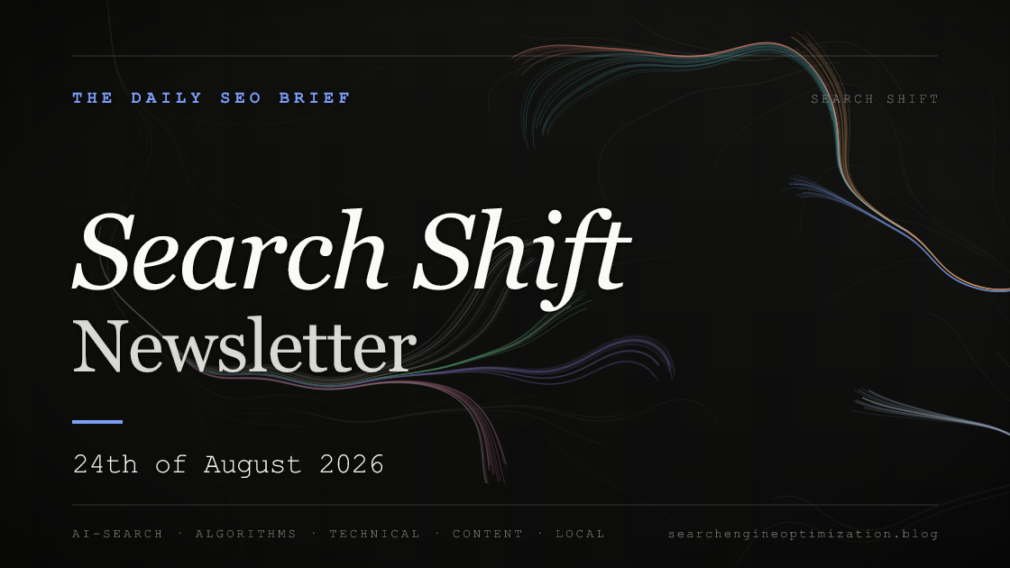 Search Shift newsletter cover for the issue dated 24 Aug 2026