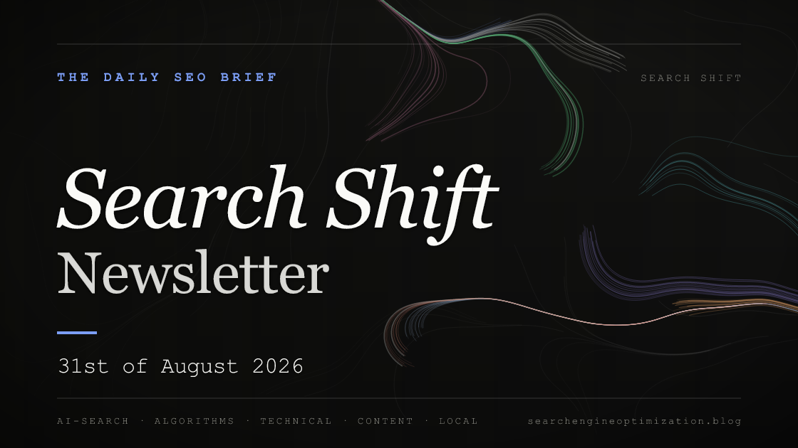 Search Shift newsletter cover for the issue dated 31 Aug 2026