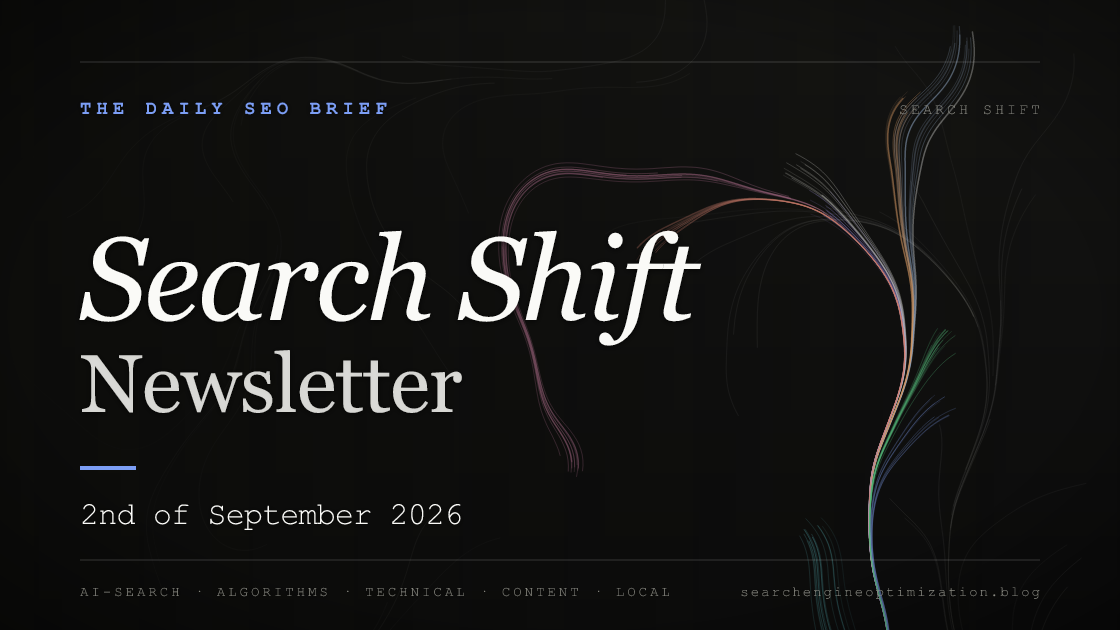 Search Shift newsletter cover for the issue dated 2 Sep 2026