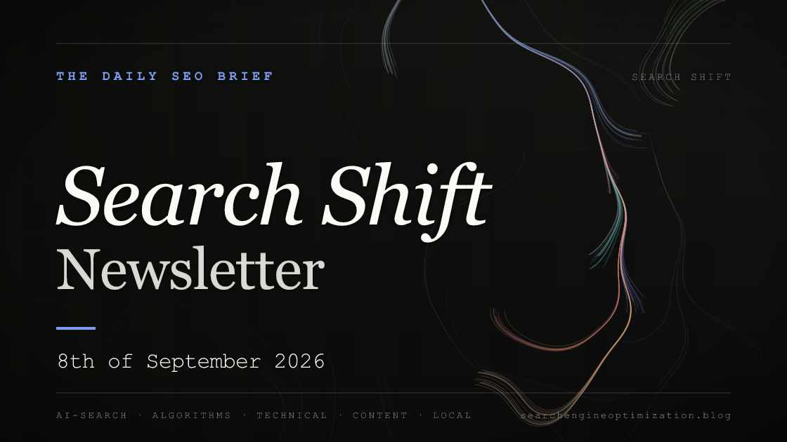 Search Shift newsletter cover for the issue dated 8 Sep 2026