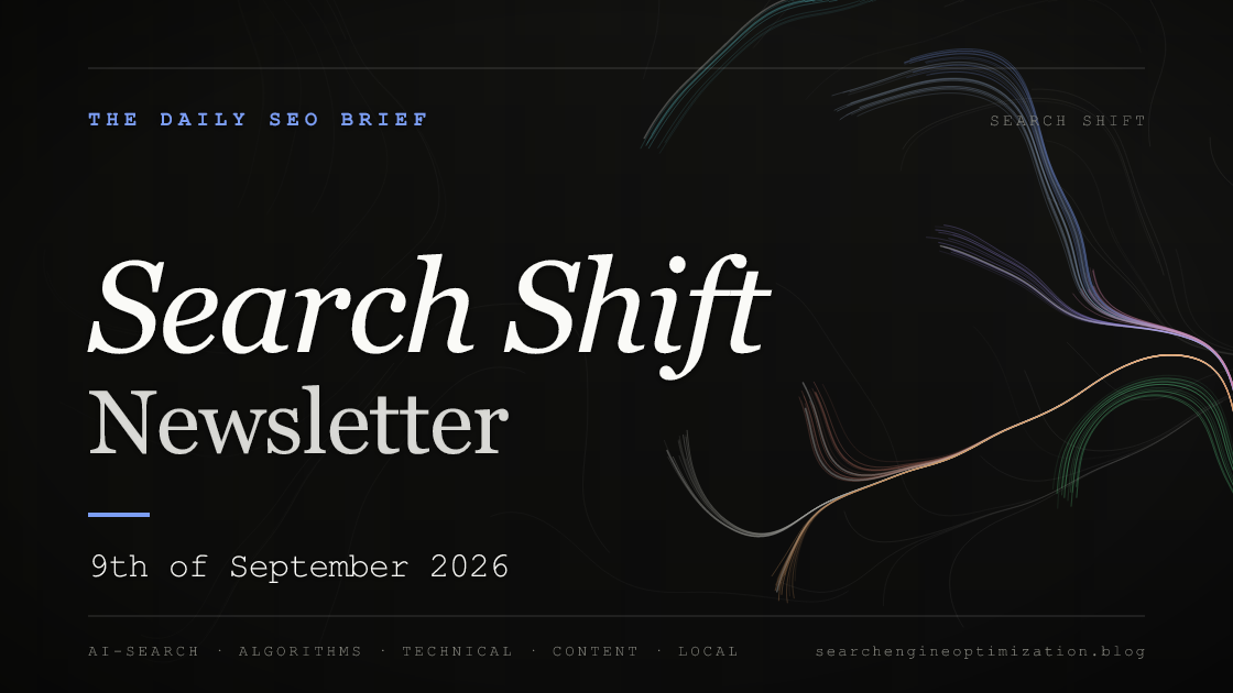 Search Shift newsletter cover for the issue dated 9 Sep 2026
