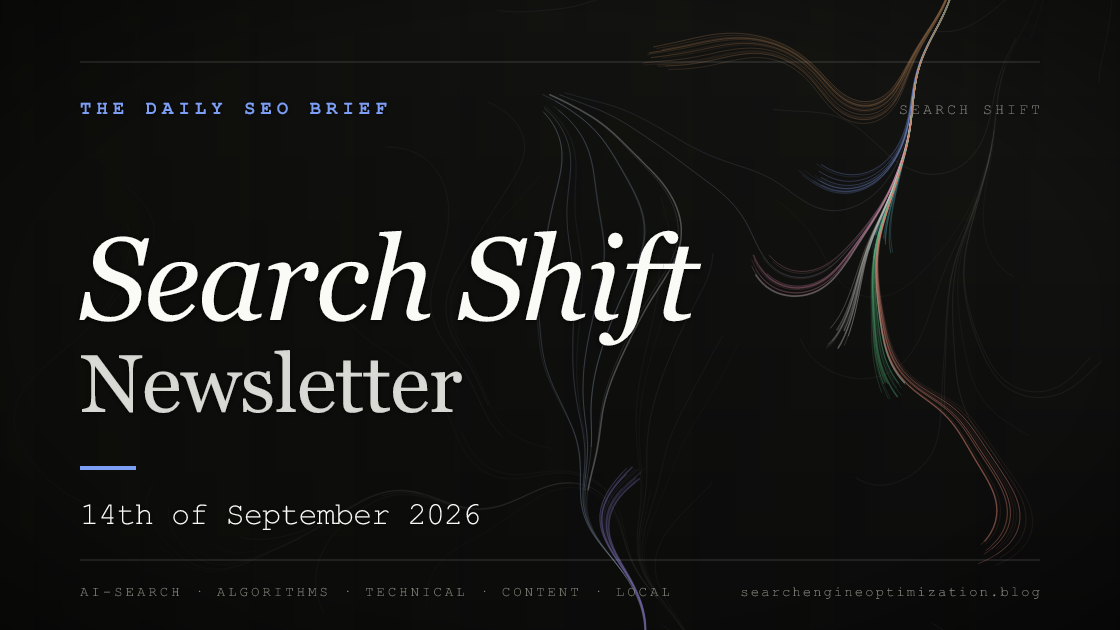 Search Shift newsletter cover for the issue dated 14 Sep 2026