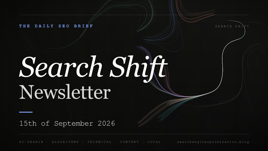 Search Shift newsletter cover for the issue dated 15 Sep 2026