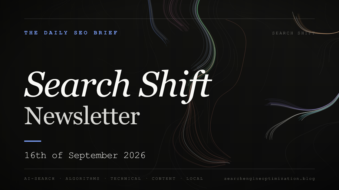 Search Shift newsletter cover for the issue dated 16 Sep 2026
