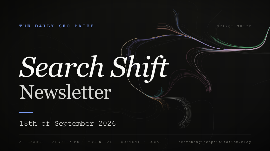Search Shift newsletter cover for the issue dated 18 Sep 2026