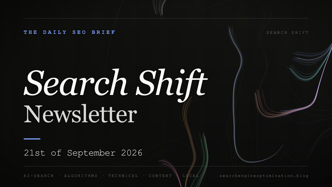 Search Shift newsletter cover for the issue dated 21 Sep 2026