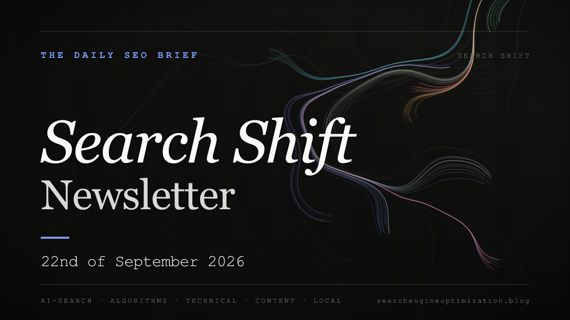 Search Shift newsletter cover for the issue dated 22 Sep 2026