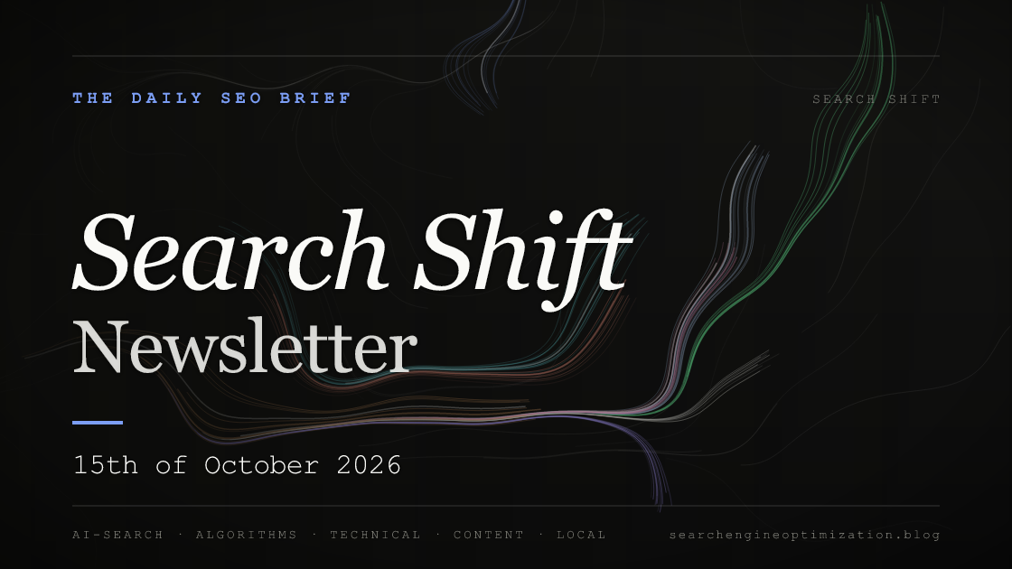 Search Shift newsletter cover for the issue dated 15 Oct 2026