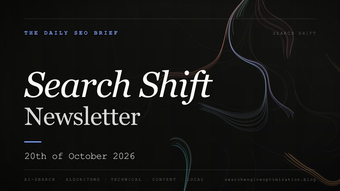 Search Shift newsletter cover for the issue dated 20 Oct 2026