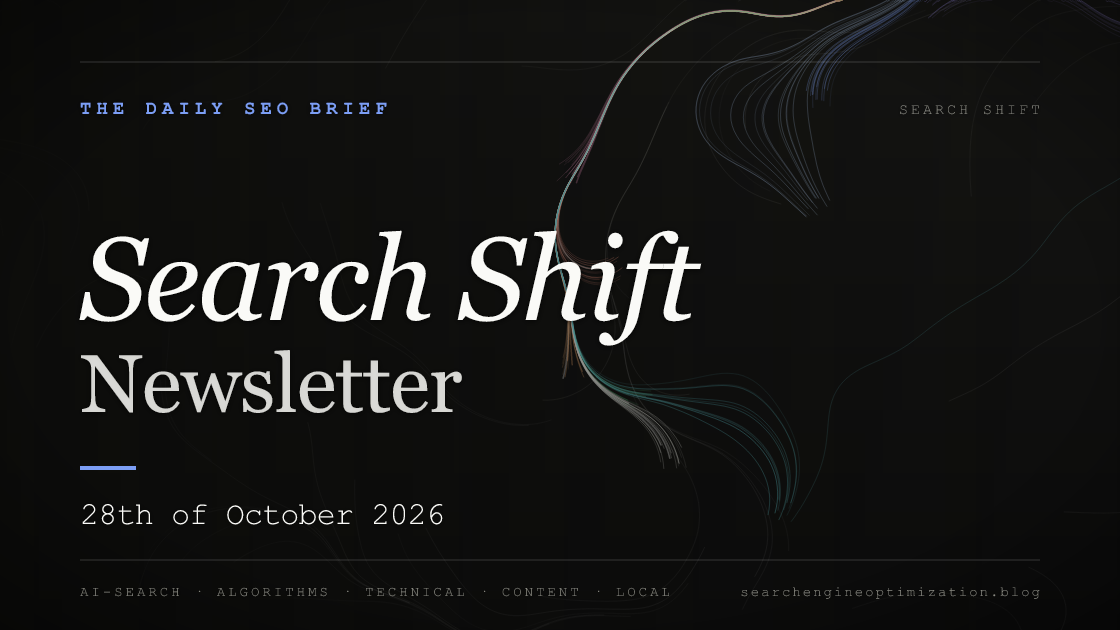 Search Shift newsletter cover for the issue dated 28 Oct 2026