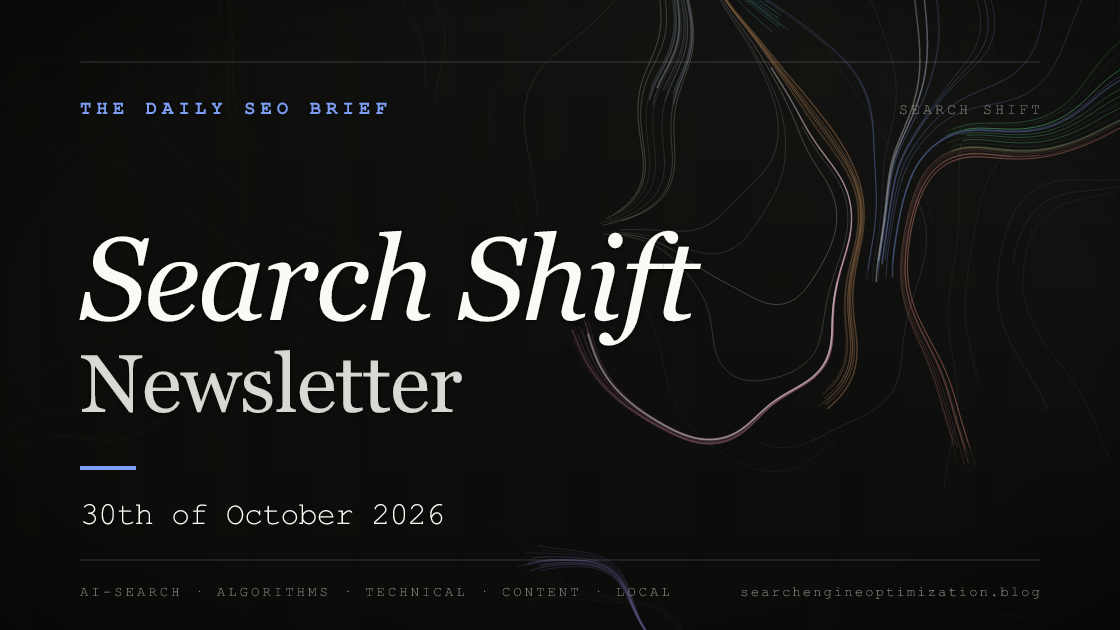 Search Shift newsletter cover for the issue dated 30 Oct 2026