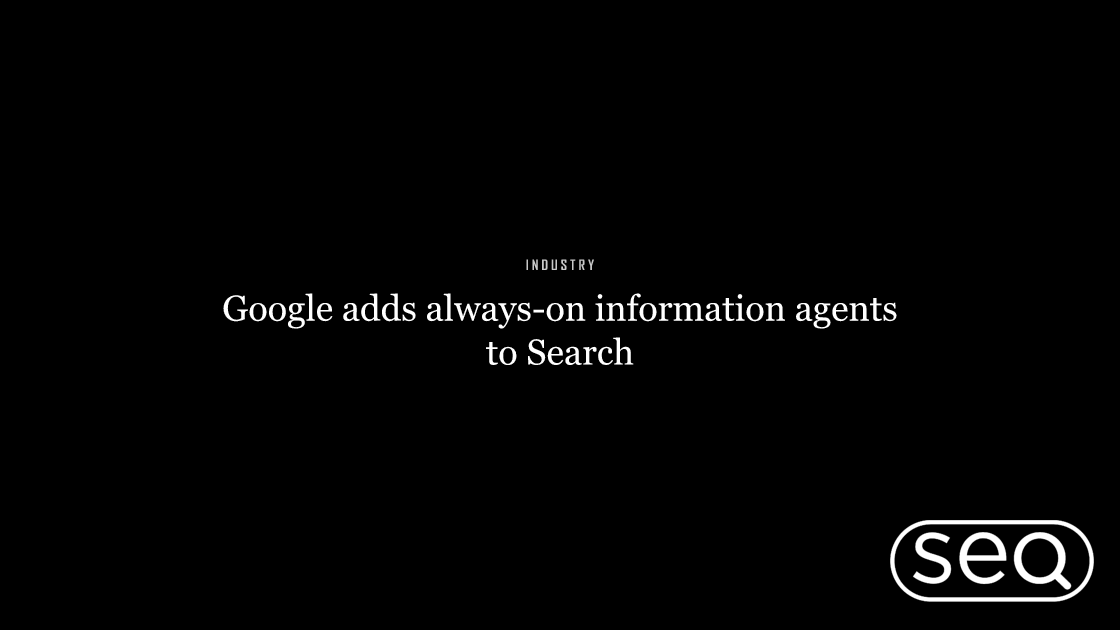 Editorial graphic for an article on Google Search information agents