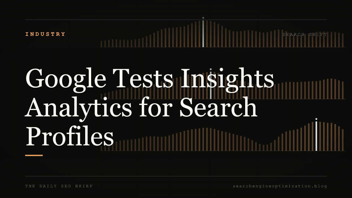 Google Tests Insights Analytics for Search Profiles. Featured image for SEO
