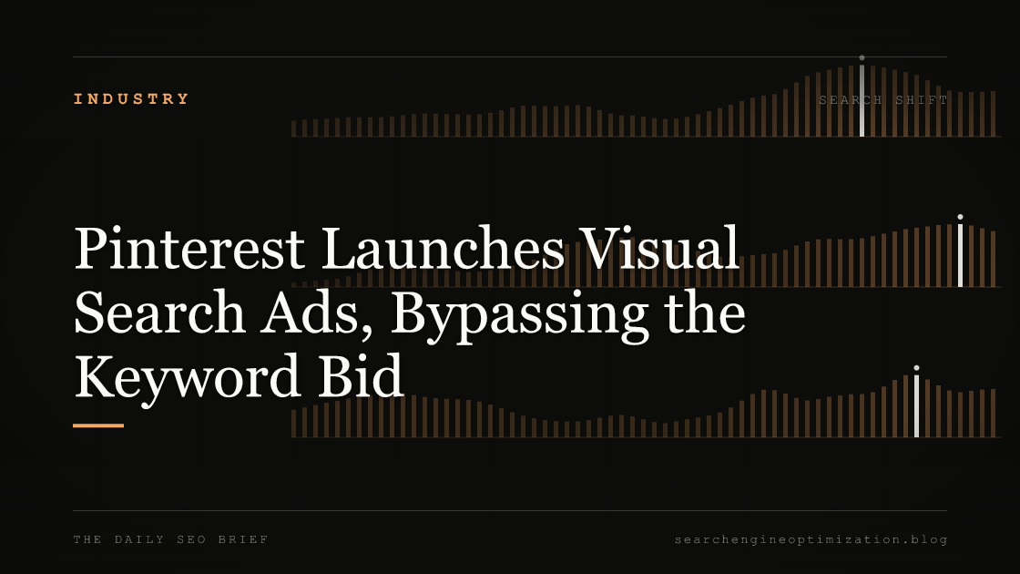 Pinterest Launches Visual Search Ads, Bypassing the Keyword Bid. Featured image for SEO